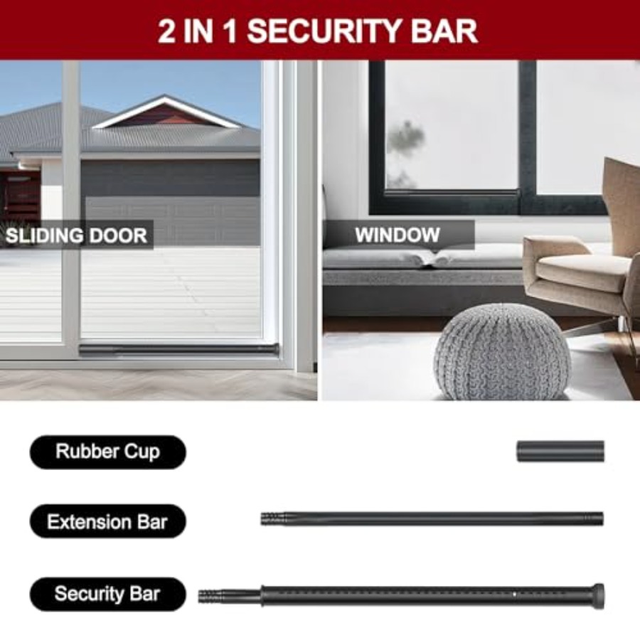 Sliding Door Security Bar, Hea - Window Lock Bar のレビューと価格