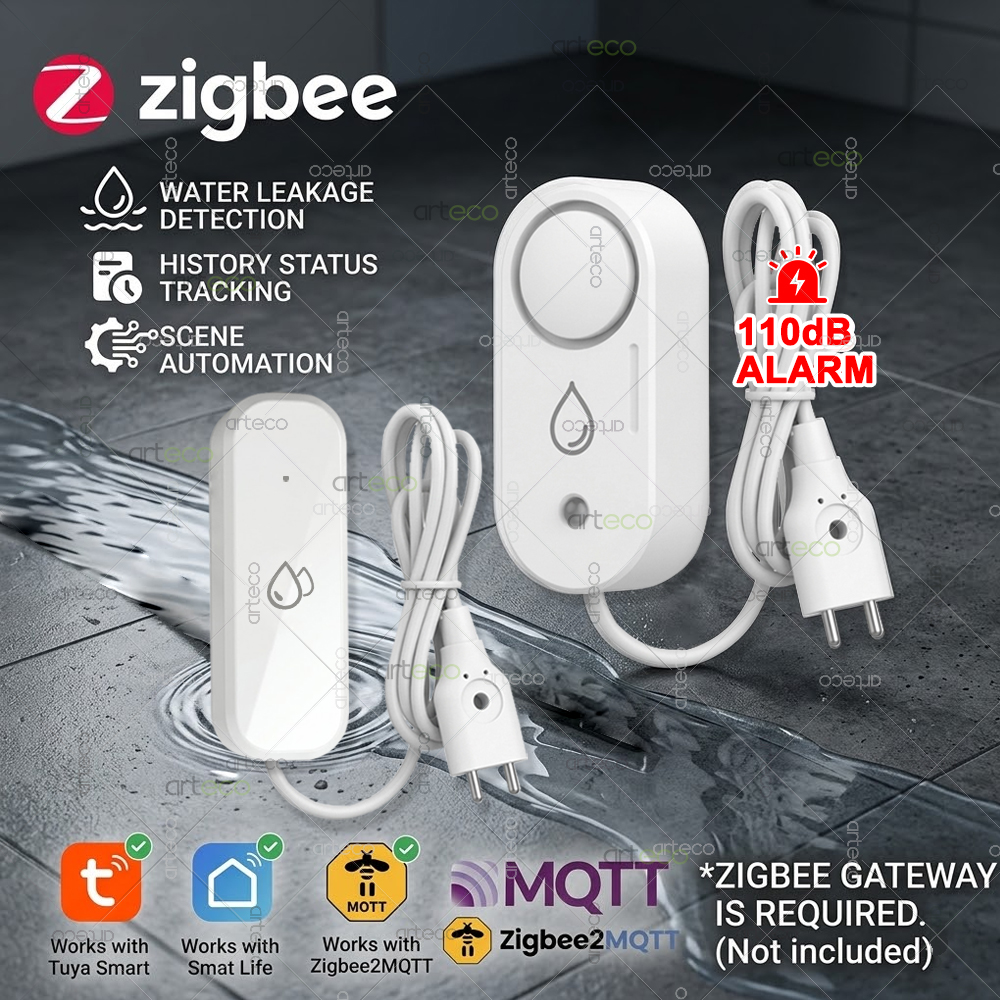 Zigbee Water Leak Sensor Flood - Water Alarm Sensor のレビューと価格