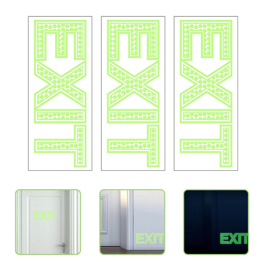 3Pcs Exit Signs Night Luminous - Emergency Exit Sign のレビューと価格