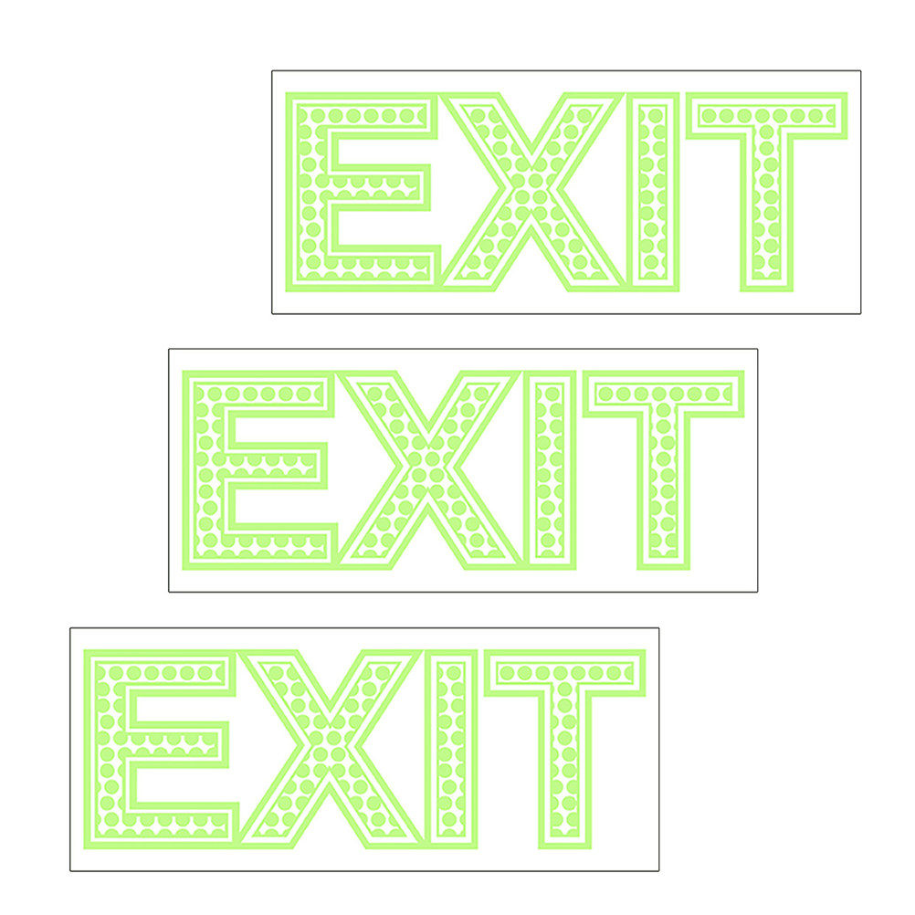 3Pcs Exit Signs Night Luminous - Emergency Exit Sign のレビューと価格