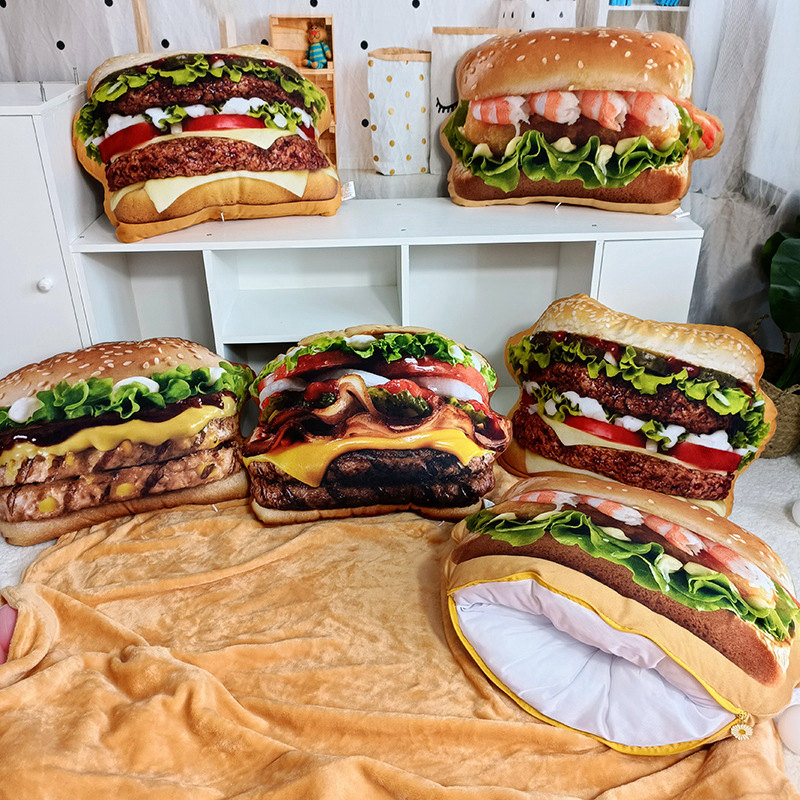 Lifelike Plush Hamburger Pillo - Fire Blanket Kitchen のレビューと価格