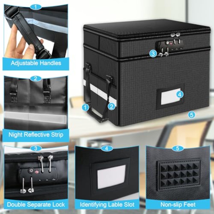 Fireproof Document Box with Lo - Fire Safe Document のレビューと価格