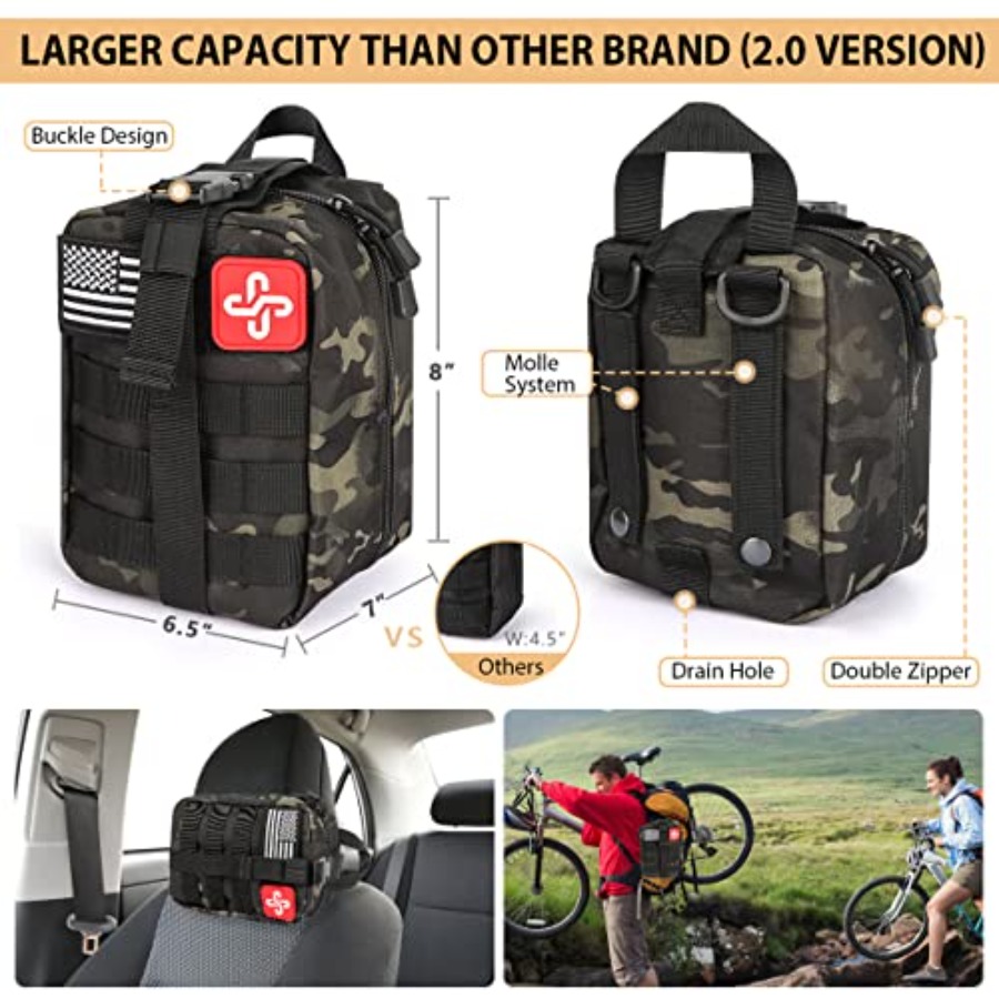 Survival Kit, 250Pcs Survival  - First Aid Bag Kit のレビューと価格
