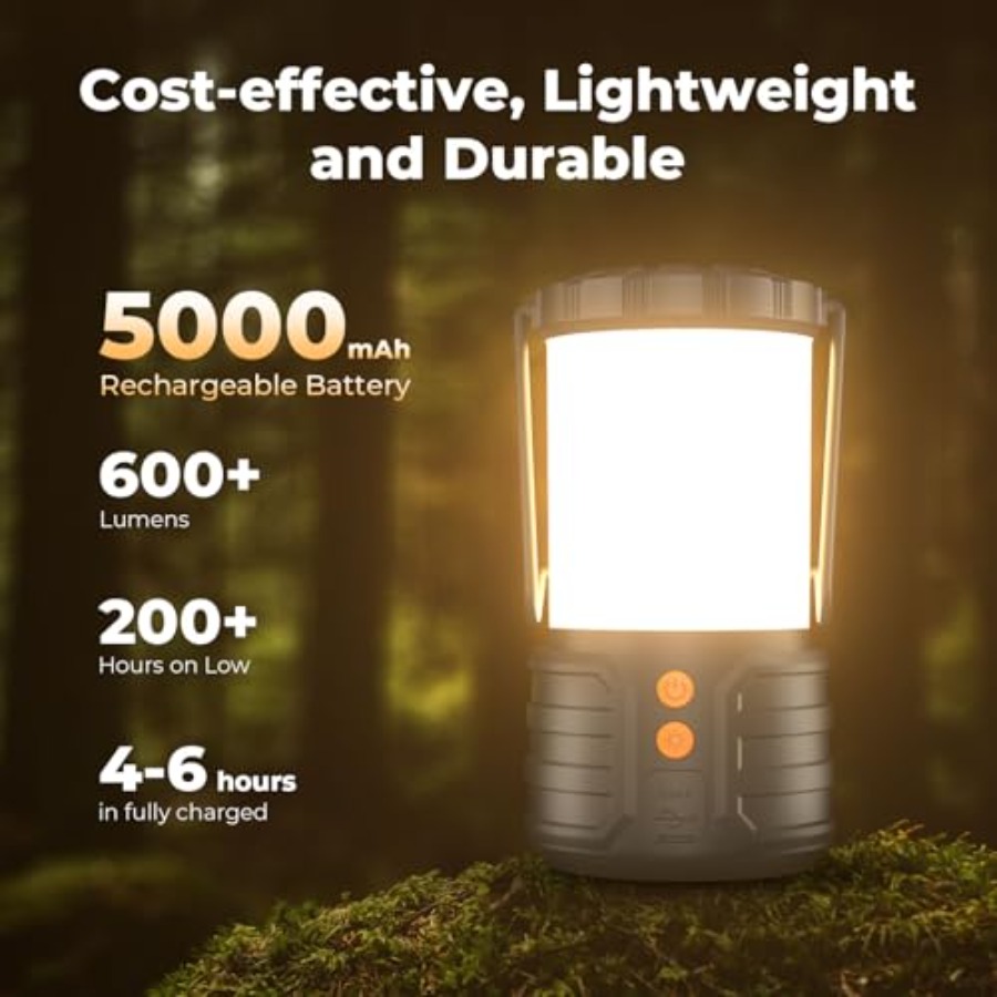 Camping Lantern, 5000mAh Recha - Power Outage Light のレビューと価格