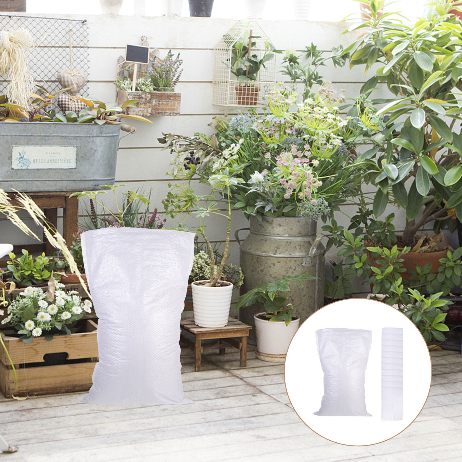 16Pcs Empty Woven Flood Sandba - Flood Barrier Bag のレビューと価格