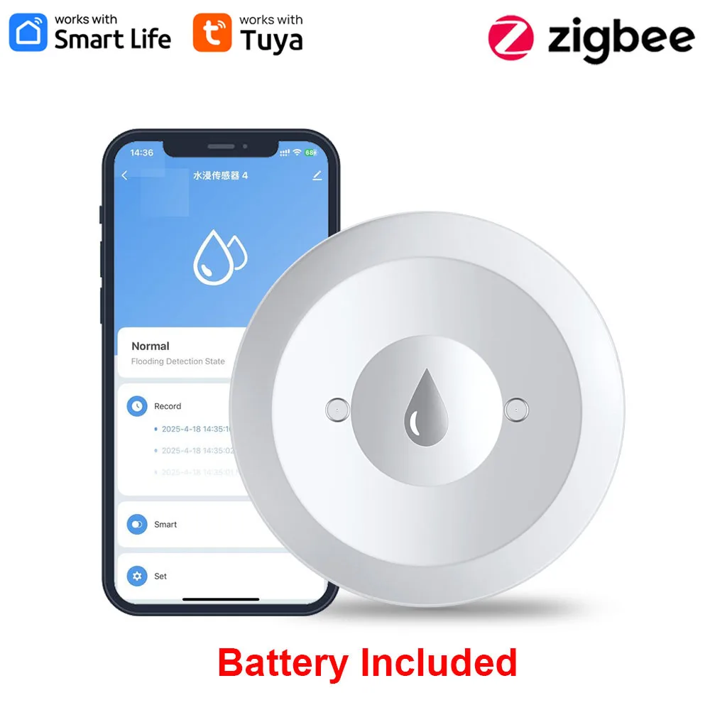 Haozee Tuya Smart ZigBee3.0 Sm - Water Alarm Sensor のレビューと価格