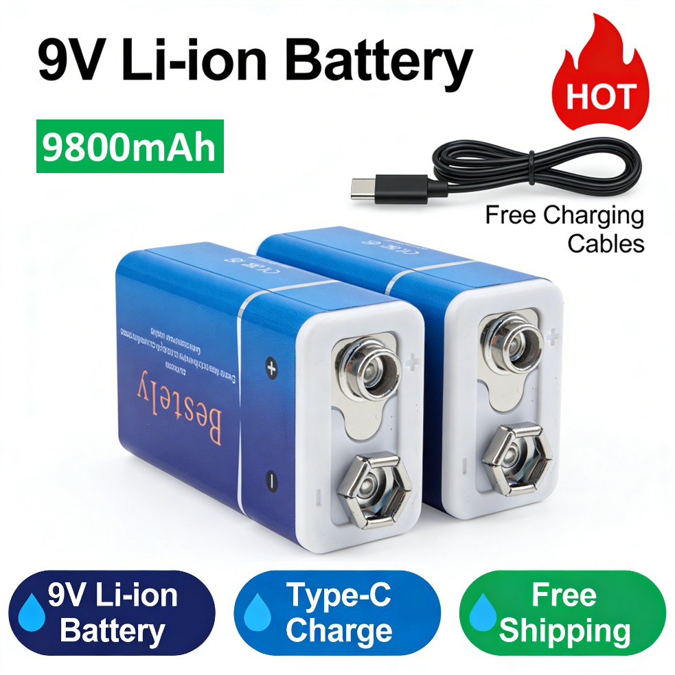 Rechargeable 9V Battery, 9800m - Smoke Detector Interconnected のレビューと価格