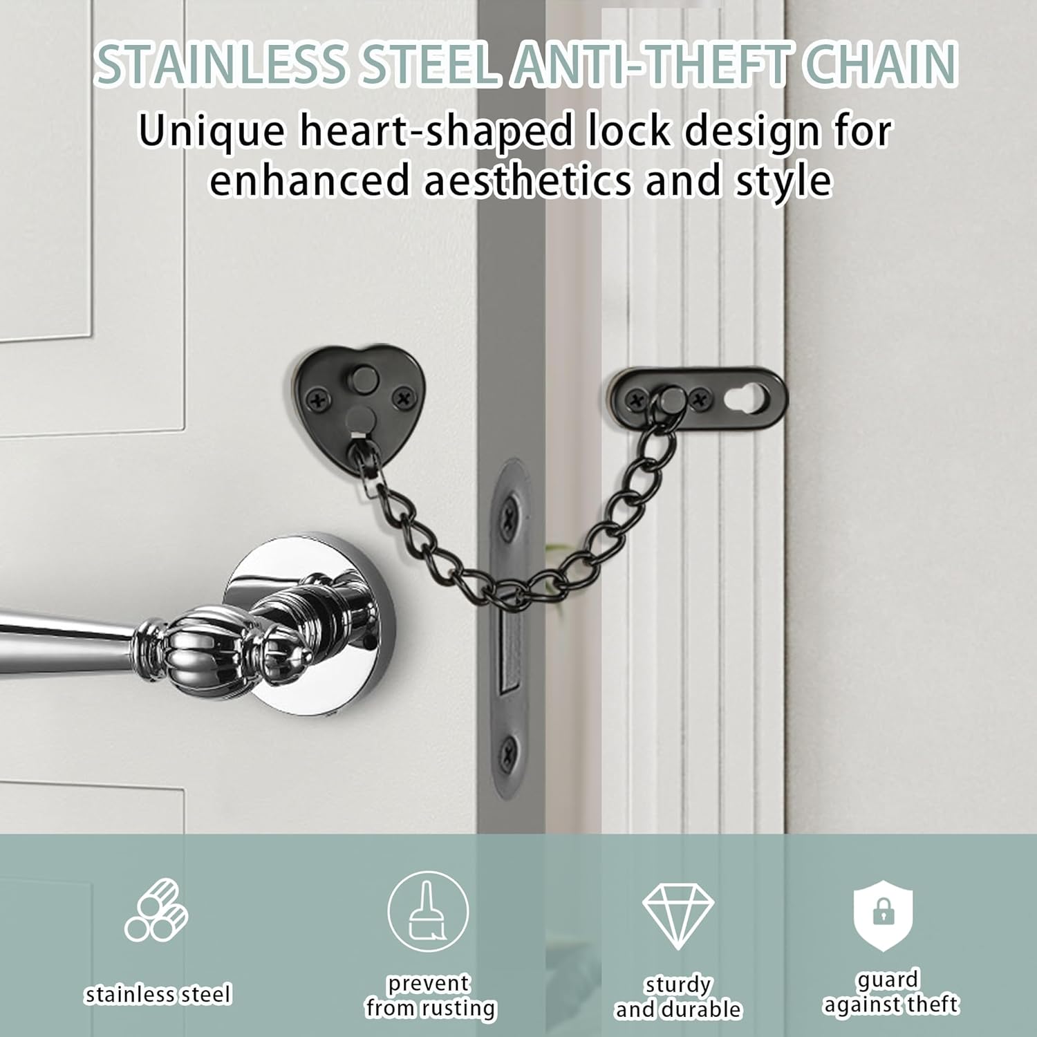 Heart-Shaped Door Chain Lock w - Security Chain Door のレビューと価格