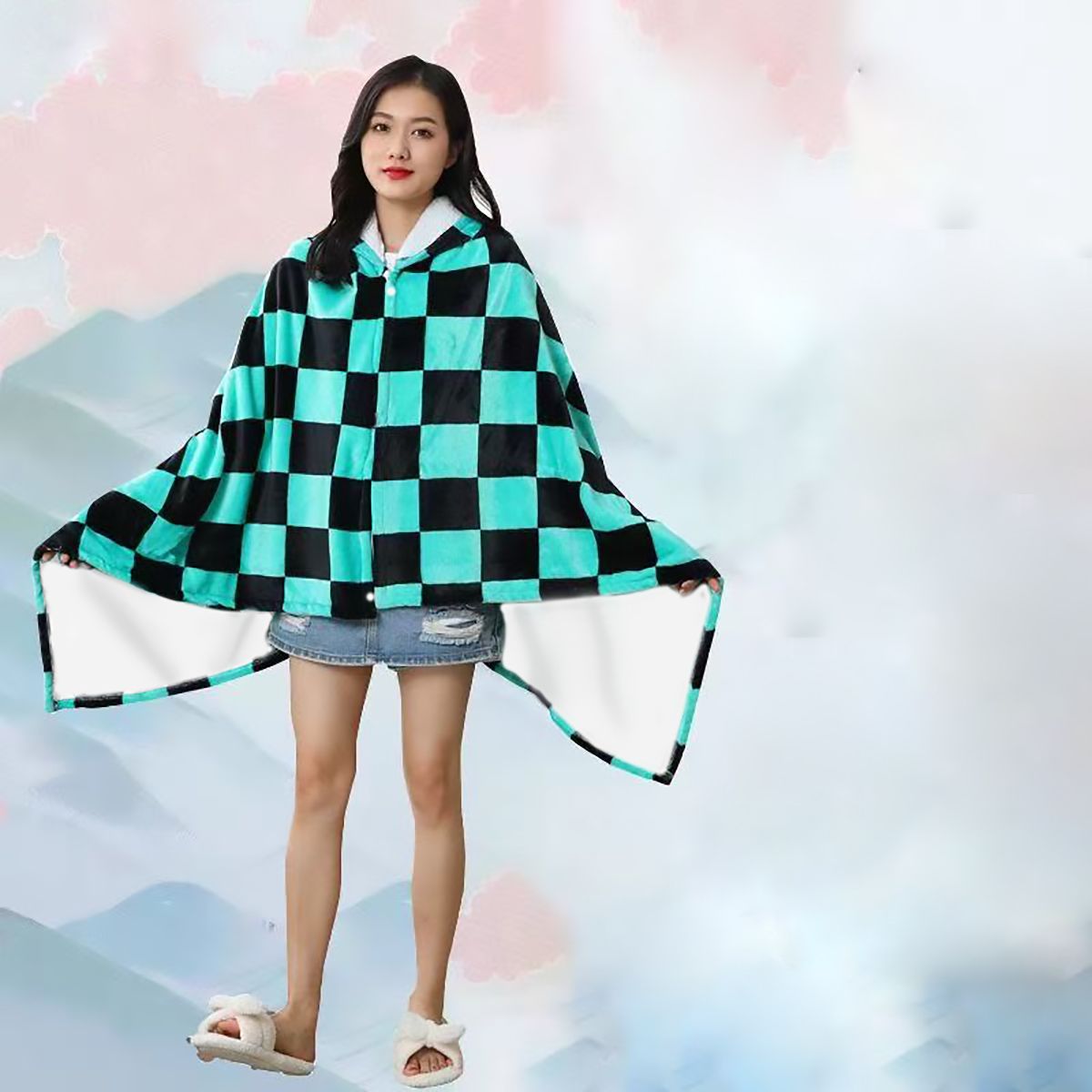 Anime Flannel Blanket Hoodie S - Fire Blanket Kitchen のレビューと価格