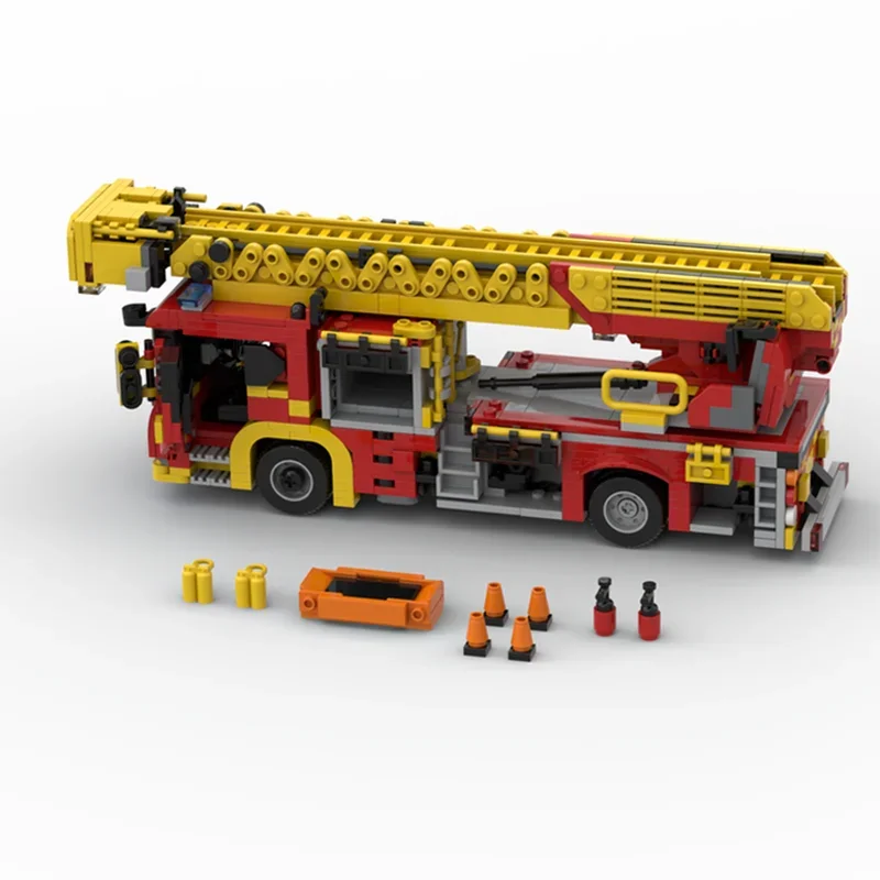 1079PCS MOC London Fire Brigad - Fire Escape Ladder のレビューと価格