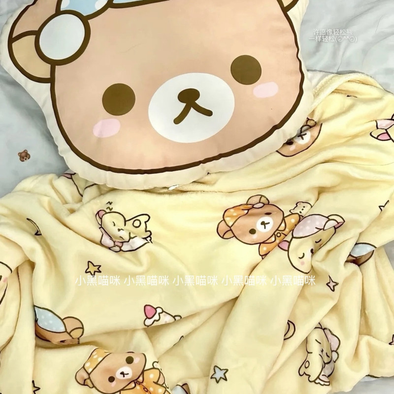 Cartoon Rilakkuma Flannel Thro - Fire Blanket Kitchen のレビューと価格