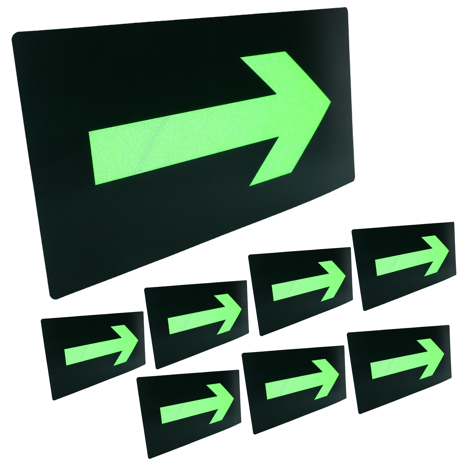 8Pcs Fire Evacuation Arrow Sti - Emergency Exit Sign のレビューと価格