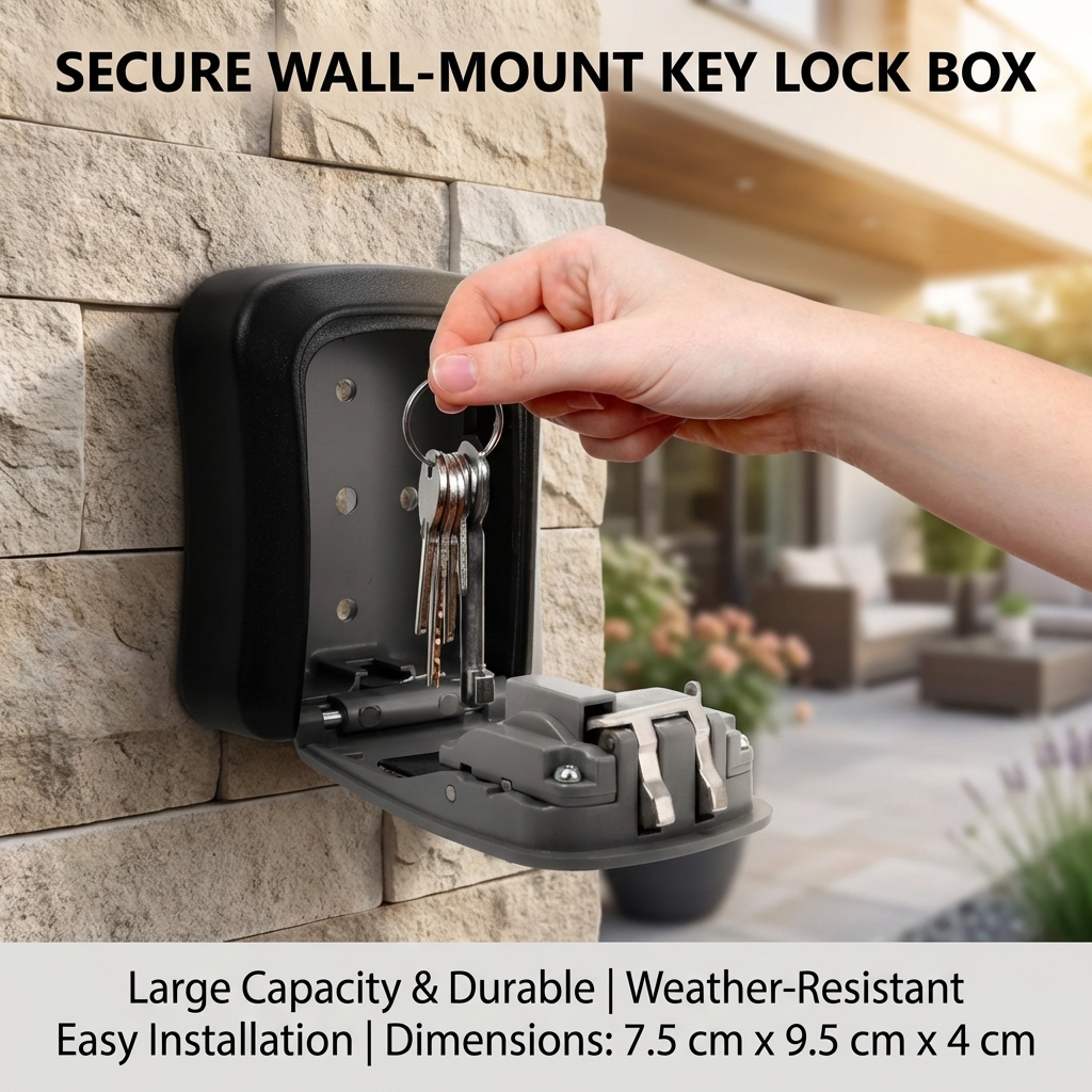 Wall Mount Key Lock Box with 4 - Lockbox Key Secure のレビューと価格