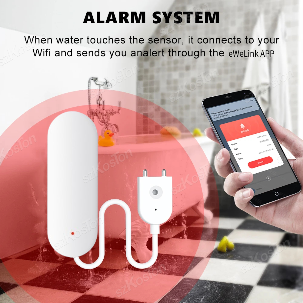 ZigBee 3.0 Water Leakage Senso - Water Alarm Sensor のレビューと価格