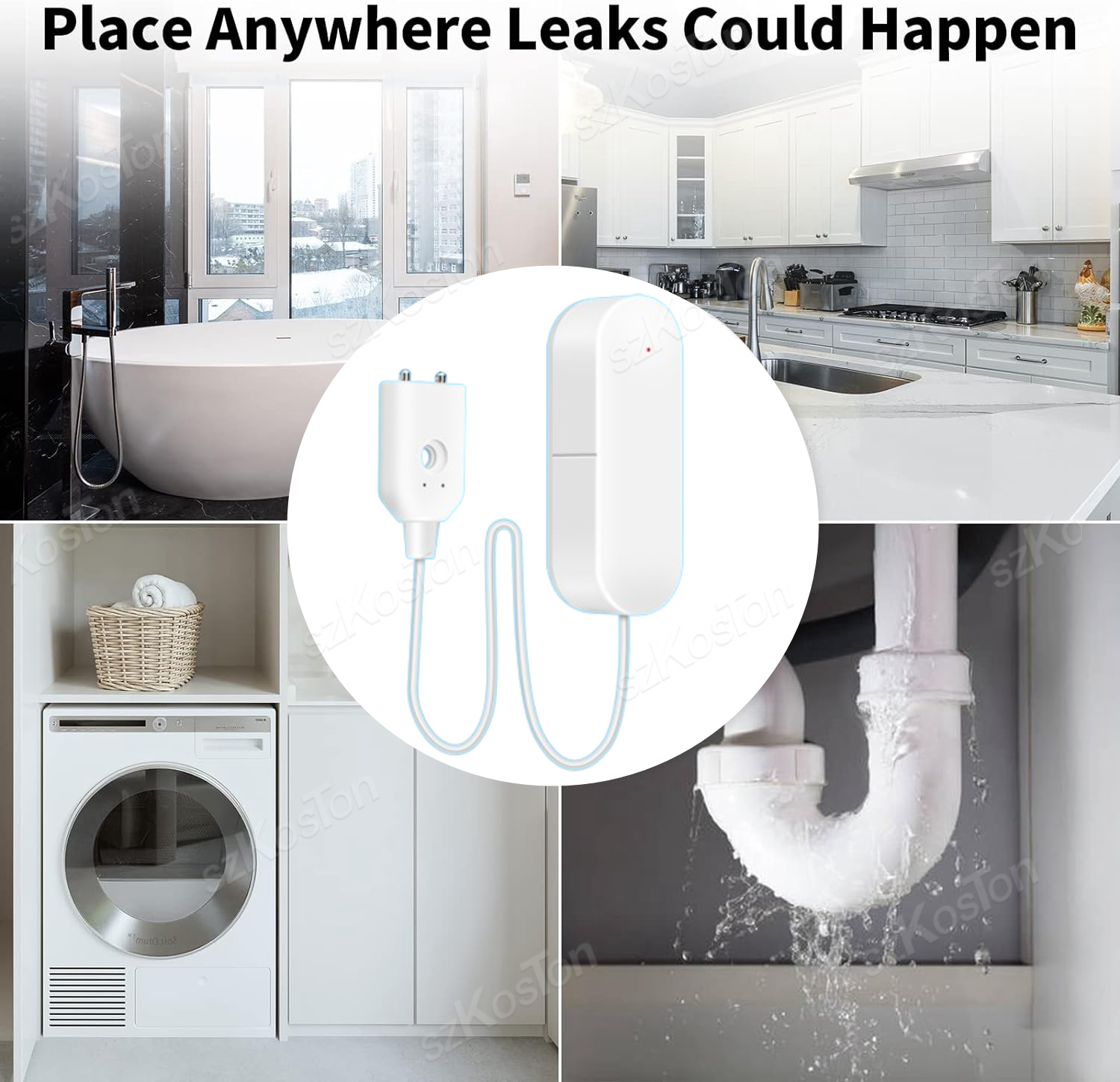 ZigBee 3.0 Water Leakage Senso - Water Alarm Sensor のレビューと価格