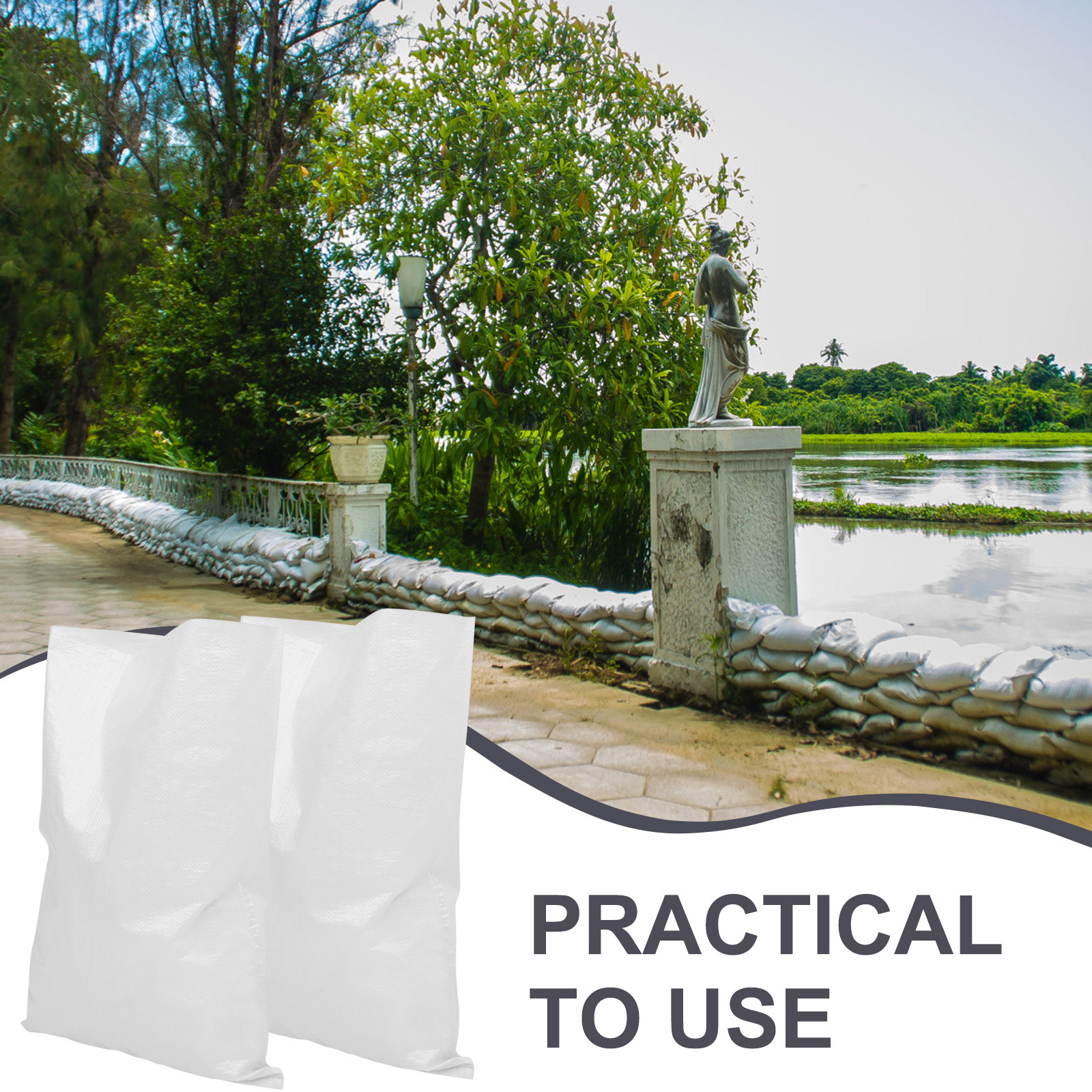 5Pcs Waterproof Woven Sandbags - Flood Barrier Bag のレビューと価格