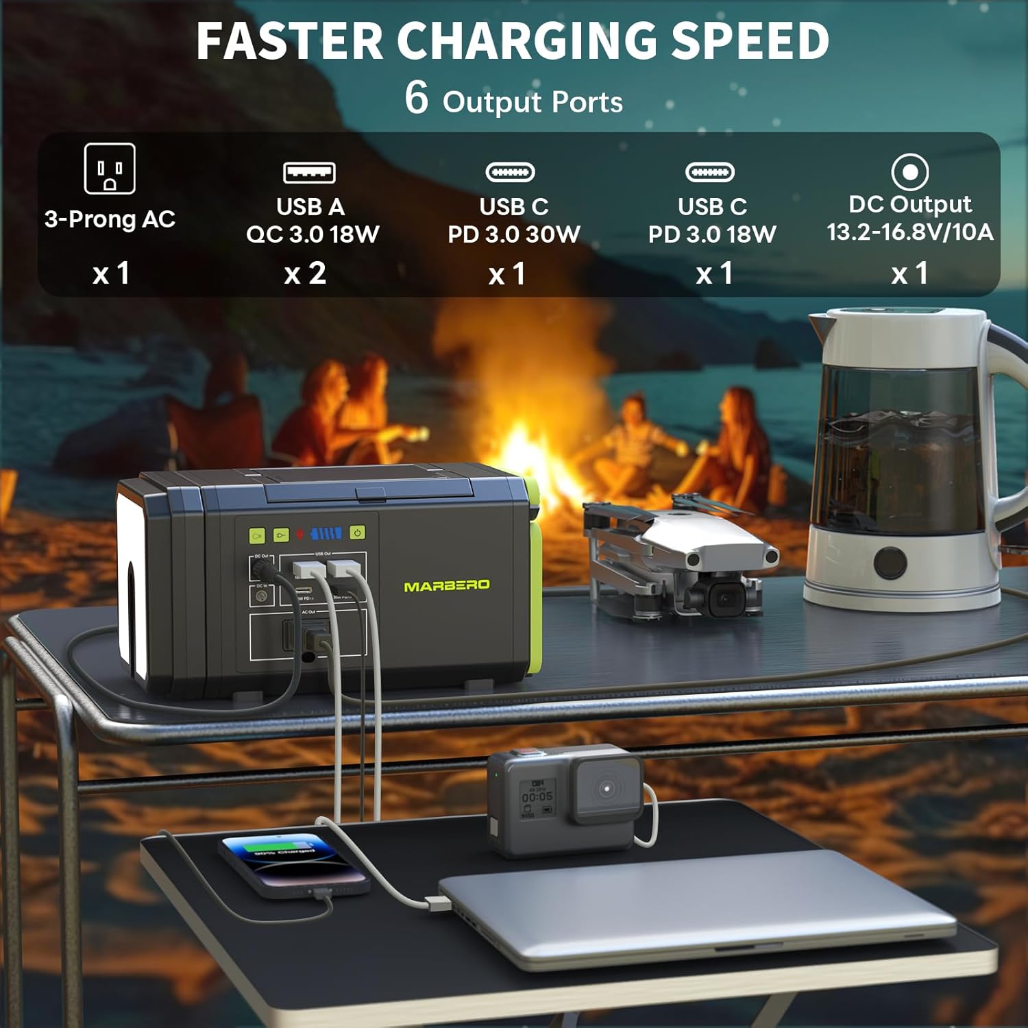 118Wh Portable Power Station w - Power Outage Light のレビューと価格