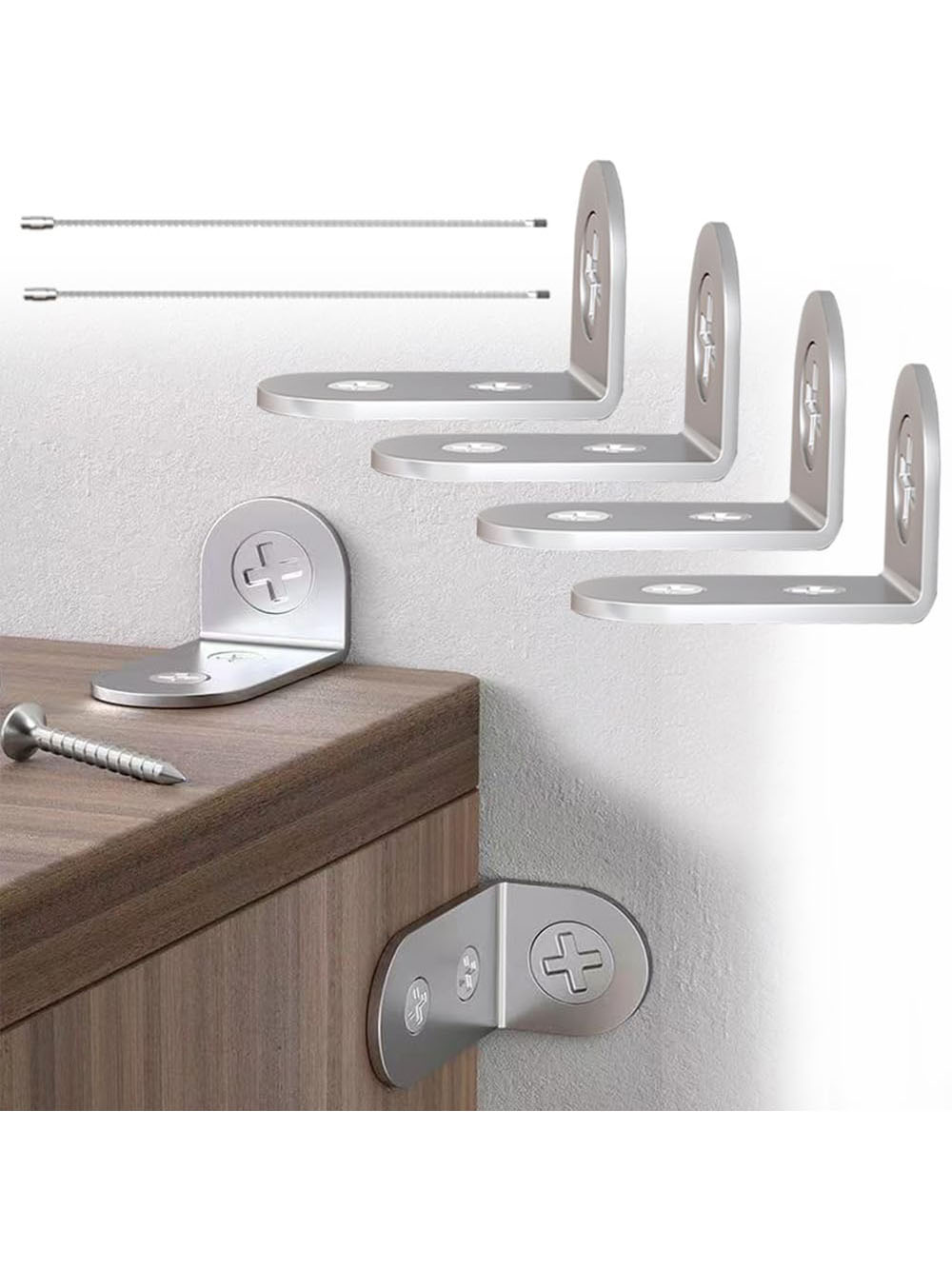 4pcs Furniture Anchors Earthqu - Earthquake Anchor Strap のレビューと価格