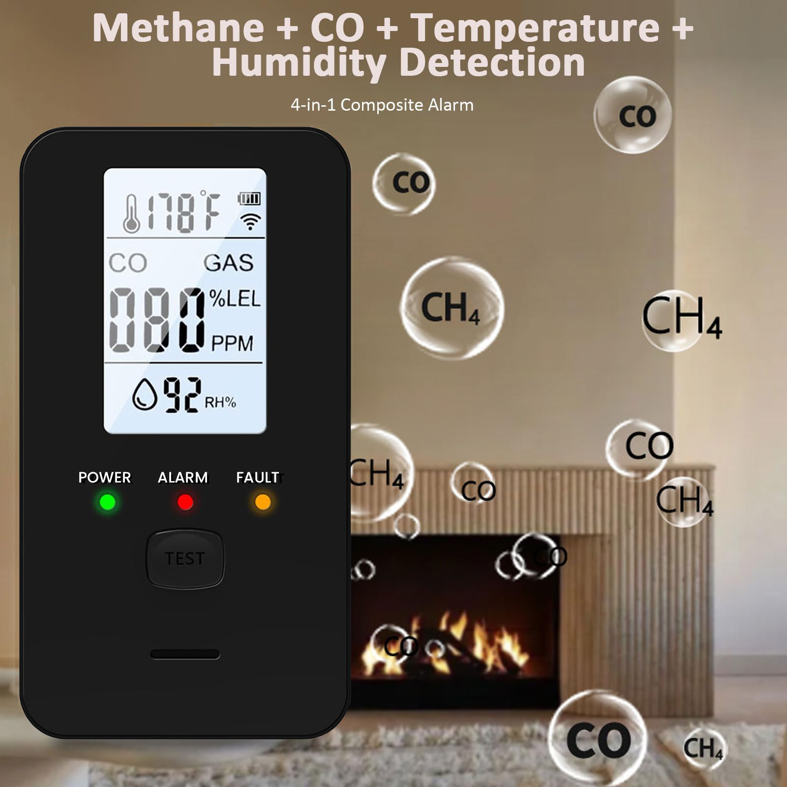 4-in-1 Gas & Carbon Monoxide D - Co Detector Plug のレビューと価格
