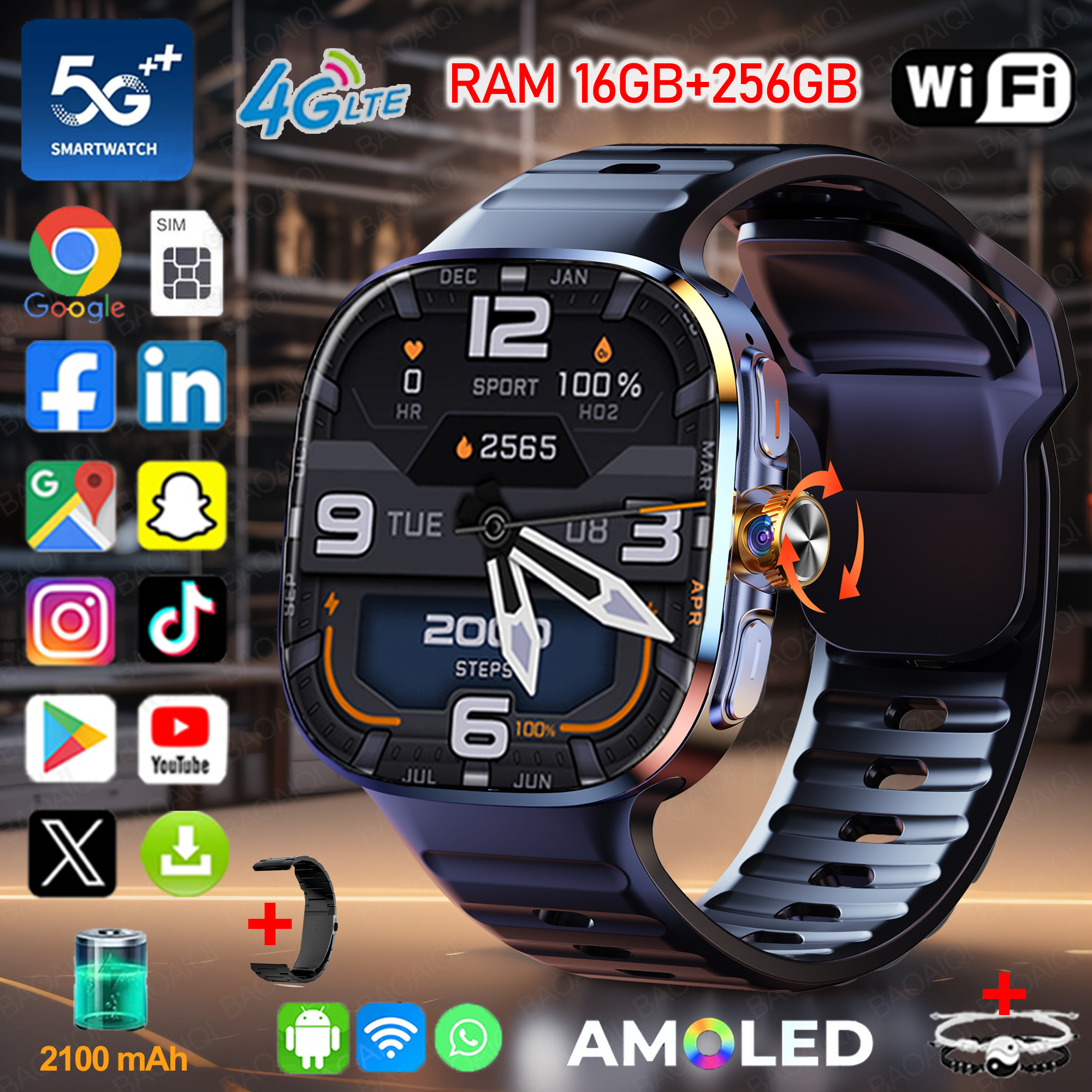 New Large Screen Smartwatch 4G - Window Lock Bar のレビューと価格