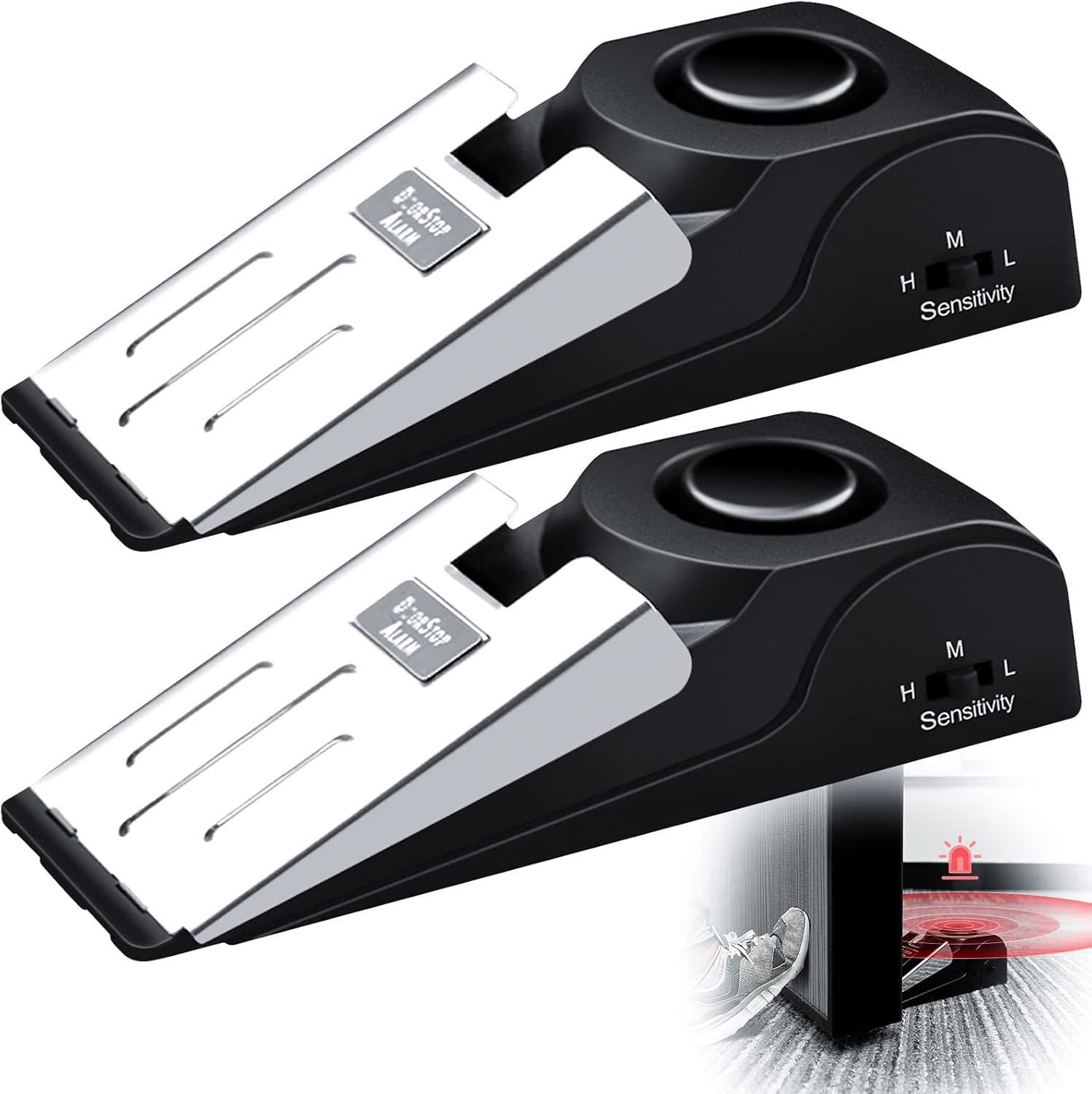 1/2Pcs Portable Travel 120 DB  - Door Stop Alarm のレビューと価格