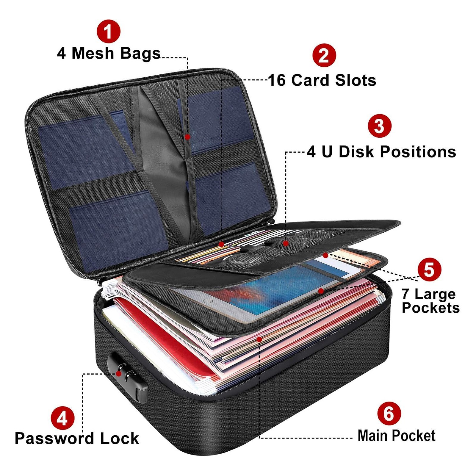 Fireproof Document Bag with Lo - Fire Safe Document のレビューと価格