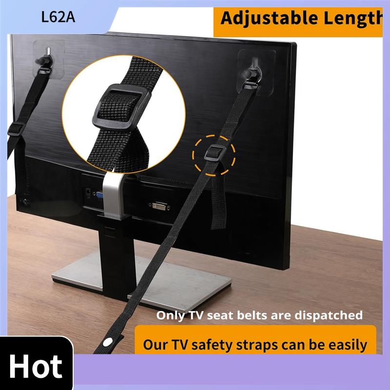 L62A 4 PCS Adjustable TV Safet - Earthquake Anchor Strap のレビューと価格