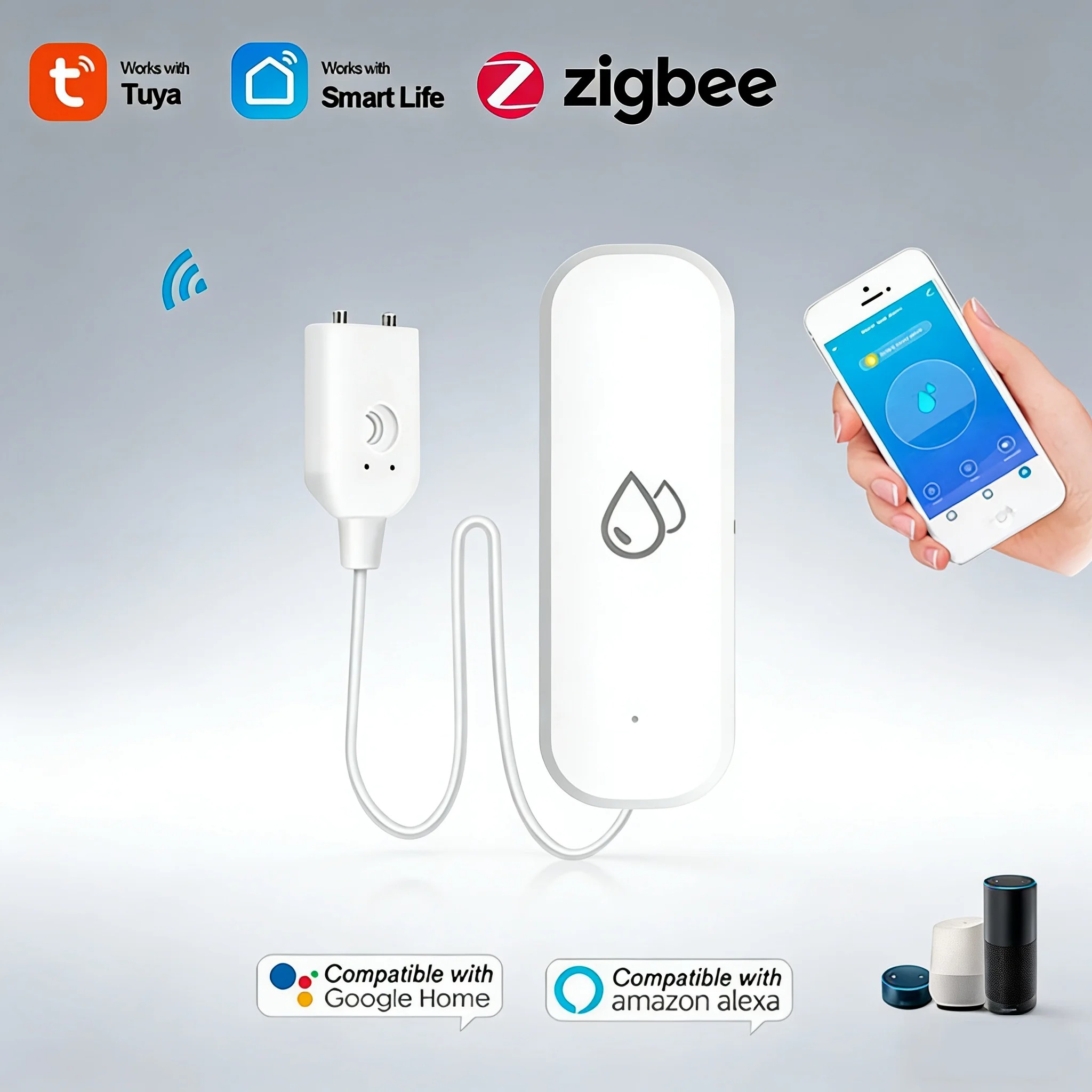 Smart Home Zigbee Water Leak D - Water Alarm Sensor のレビューと価格