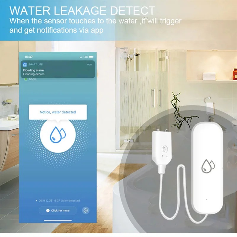 Smart Home Zigbee Water Leak D - Water Alarm Sensor のレビューと価格