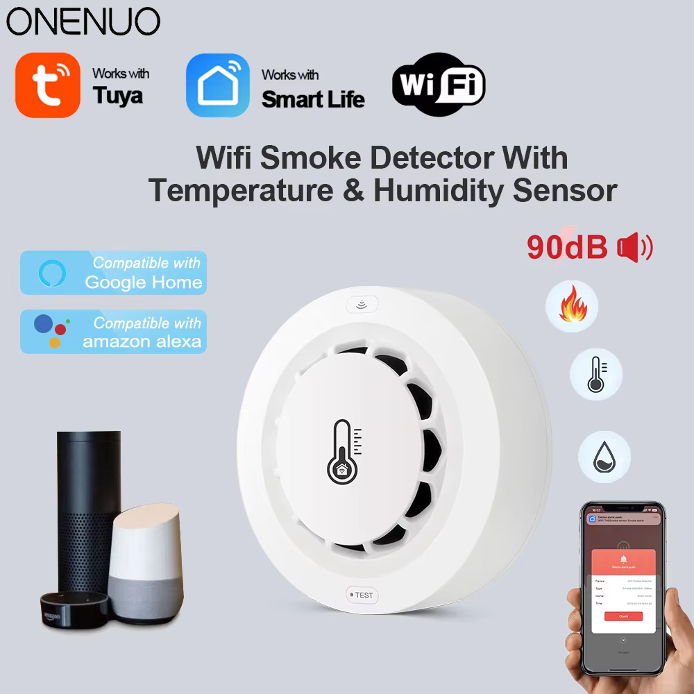 Tuya WiFi Smoke Alarm Temperat - Smoke Detector Interconnected のレビューと価格