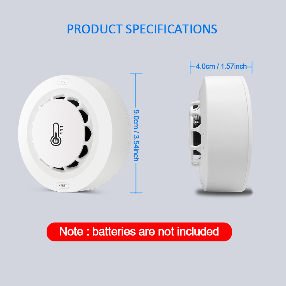 Tuya WiFi Smoke Alarm Temperat - Smoke Detector Interconnected のレビューと価格